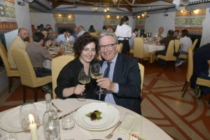 Flaminia Giardullo in un momento della serata con Michele Albanese, Presidente della BCC Monte Pruno di Roscigno