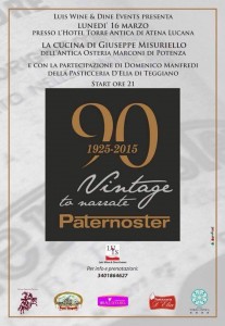 La cucina di Giuseppe Misuriello per celebrare i 90 anni della cantina Paternoster