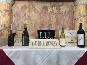 i vini di Ca’ Del Bosco in degustazione e il Nucillo dei Curti