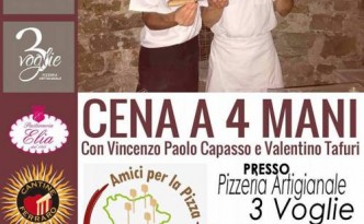 Cena a 4 mani con Vincenzo Paolo Capasso e Valentino Tafuri alla pizzeria 3Voglie