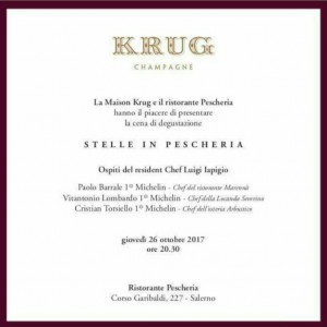 Da Pescheria a Salerno il 26 ottobre tre chef stellati per una serata con gli Champagne Krug