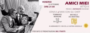 Cena a 4 mani con Tommaso Morone e Michele de Martino al ristorante Panorama di Caggiano