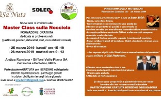 A Giffoni Valle Piana la prima Master Class sulla Nocciola in Italia